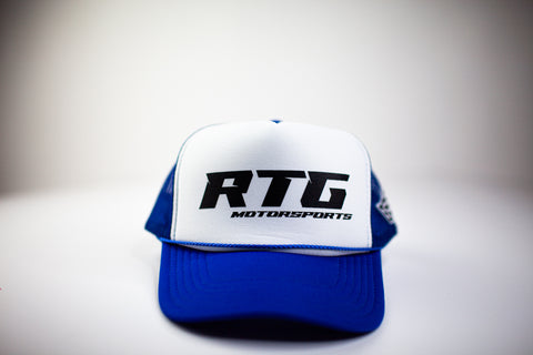 RTG MOTORSPORTS '23 TRUCKER HAT (BLUE/WHITE)