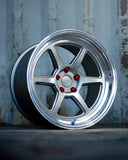 KANSEI WHEELS - ROKU 18X9 5X114.3 +12 MATTE GREY W/ BRIGHT MACHINED LIP